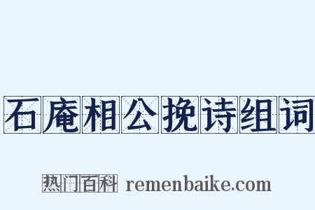 石庵相公挽诗组词是什么意思的图片